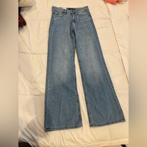 Aeropostale Light Blue High Rise Wide Lef